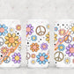 Retro Flowers - Libbey/Beer Can Glass Sublimation