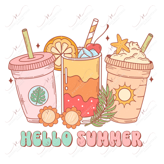 Retro Summer Coffee-Ready To Press Sublimation Transfer Print Sublimation