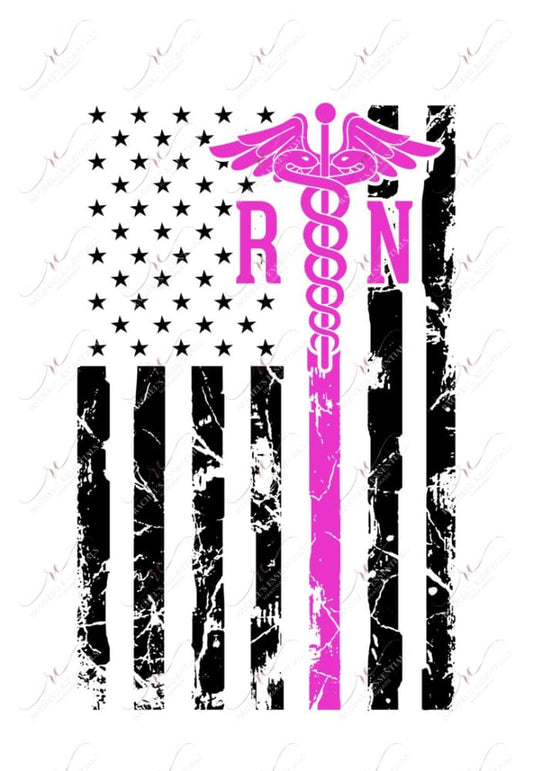 Rn Flag Pink - Ready To Press Sublimation Transfer Print Sublimation