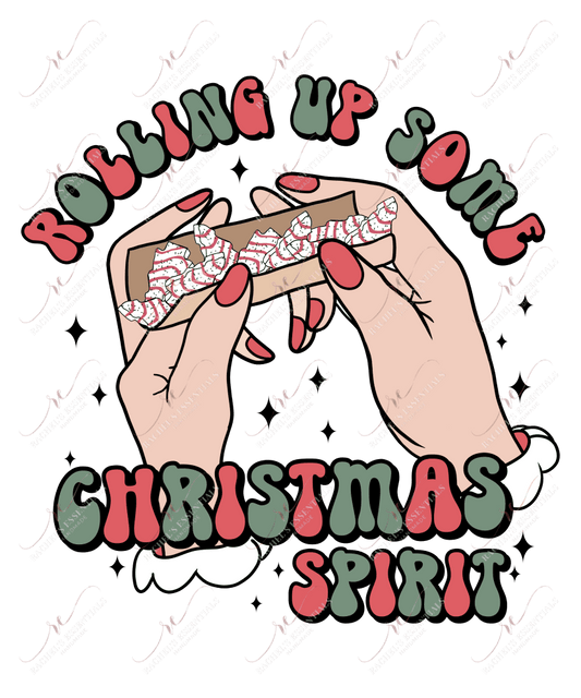 Rolling Up Some Christmas Spirit - Ready To Press Sublimation Transfer Print Sublimation