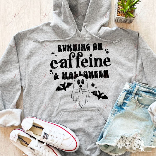 Running On Caffeine & Halloween - Ready To Press Sublimation Transfer Print Sublimation