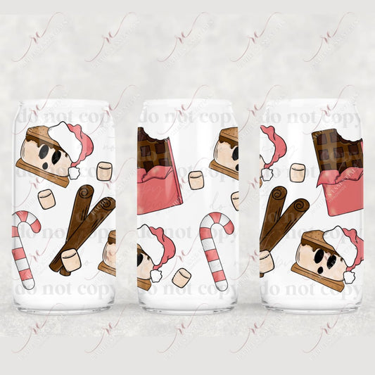 Santa Smore - Libbey/Beer Can Glass Sublimation
