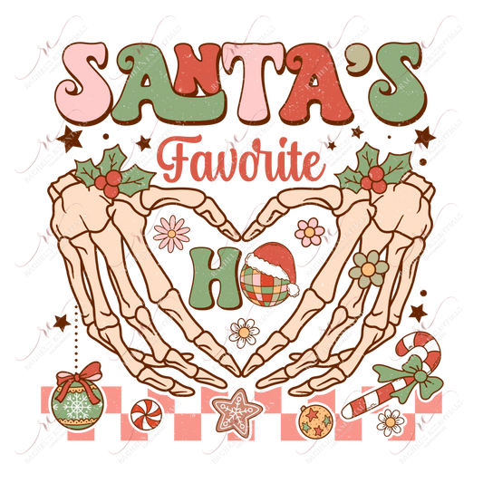 Santas Favorite Ho - Ready To Press Sublimation Transfer Print 11/23 Sublimation