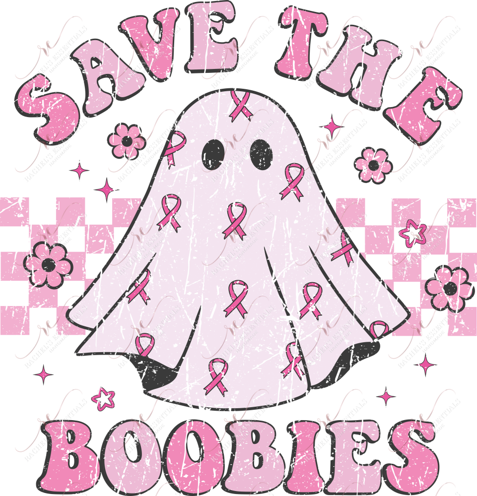 Save The Boobies - Ready To Press Sublimation Transfer Print Sublimation