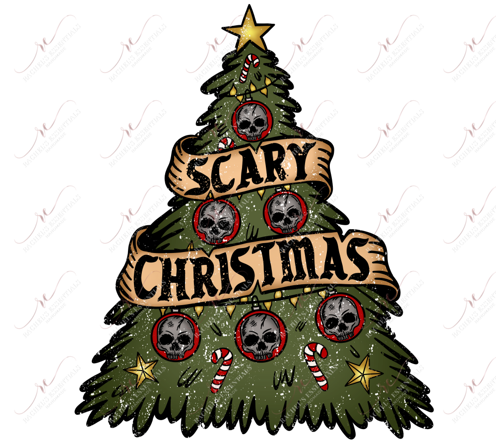 Scary Chrismtas - Clear Cast Decal