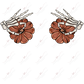 Skeleton Hands Holding Pumpkin - Ready To Press Sublimation Transfer Print Sublimation