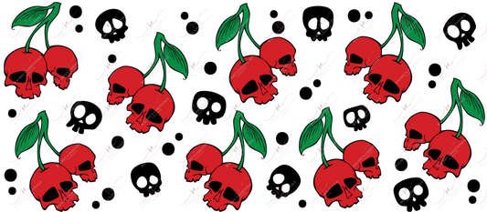 Skull Cherries - 16Oz Vinyl Libbey Wrap