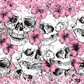 Skulls And Flowers Pink - Vinyl Wrap