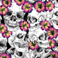 Skulls And Flowers - Ready To Press Sublimation Transfer Print Sublimation