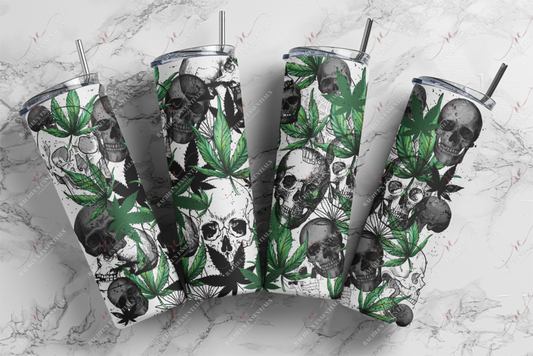 Skulls And Weed - Ready To Press Sublimation Transfer Print Sublimation