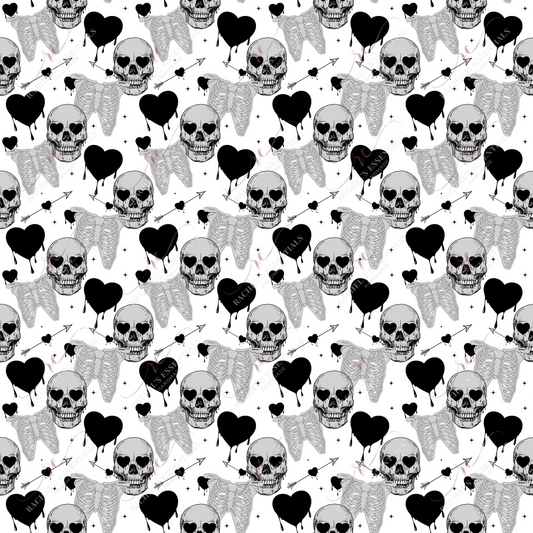 Skully Love - Ready To Press Sublimation Transfer Print Sublimation