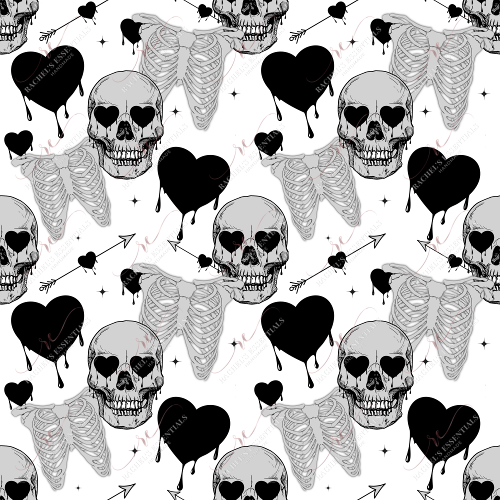 Skully Love - Ready To Press Sublimation Transfer Print Sublimation