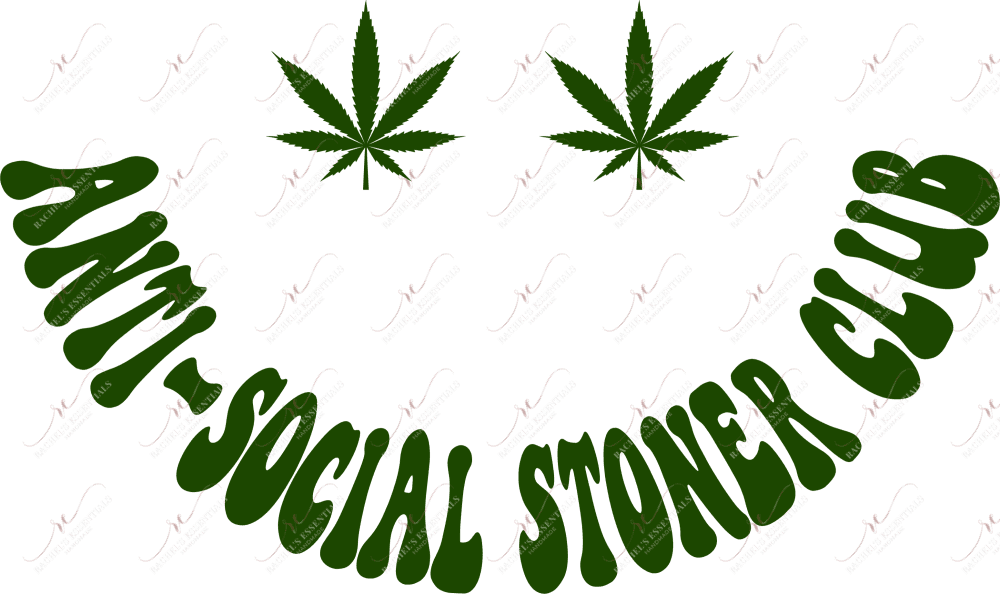 Smile Antisocial Stoners Club- Clear Cast Decal