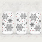 Snowflakes 1 - Libbey/Beer Can Glass 12/23 Sublimation