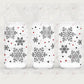 Snowflakes 1 - Libbey/Beer Can Glass 12/23 Sublimation