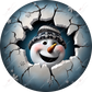 Snowman 3D Christmas Ornament 1 - Ready To Press Sublimation Transfer Print 11/23 Sublimation