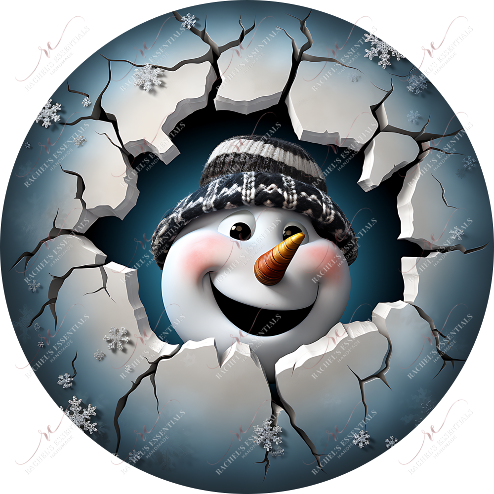 Snowman 3D Christmas Ornament 1 - Ready To Press Sublimation Transfer Print 11/23 Sublimation