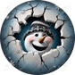 Snowman 3D Christmas Ornament 1 - Ready To Press Sublimation Transfer Print 11/23 Sublimation