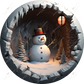 Snowman 3D Christmas Ornament 12 - Ready To Press Sublimation Transfer Print 11/23 Sublimation