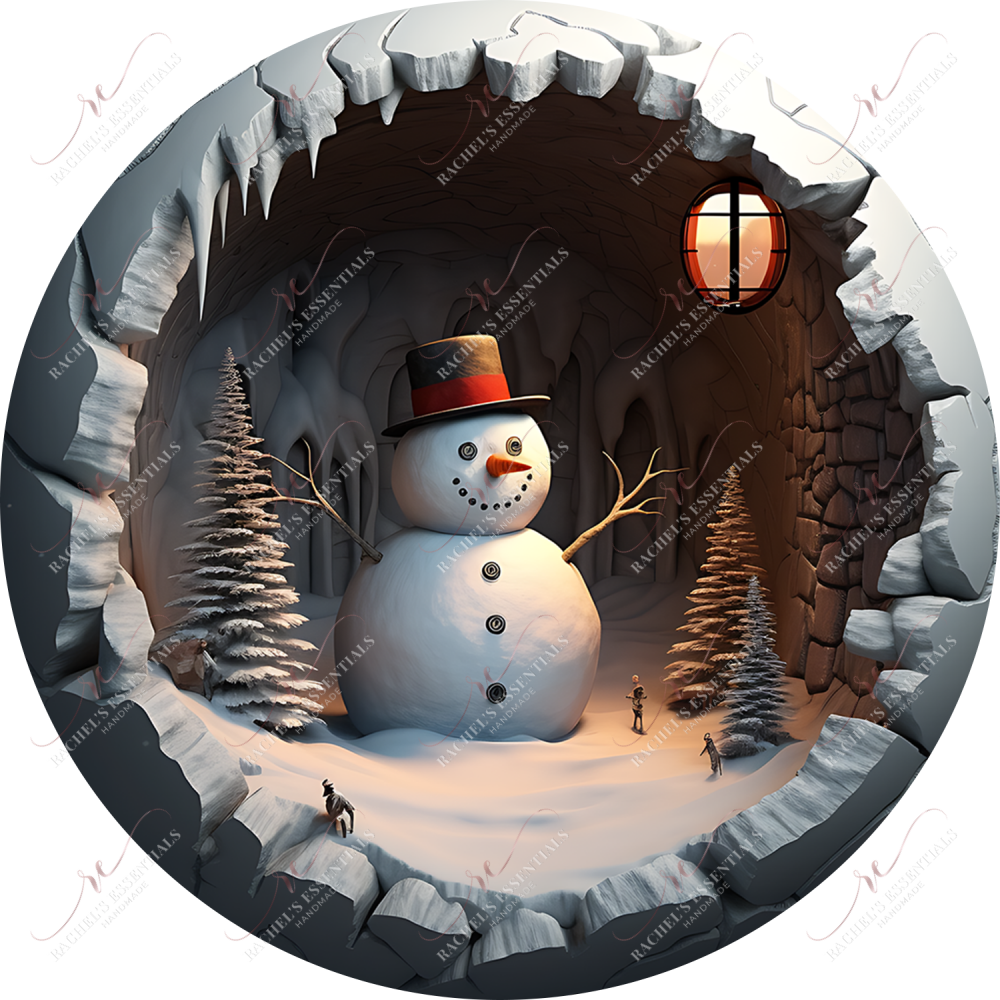 Snowman 3D Christmas Ornament 12 - Ready To Press Sublimation Transfer Print 11/23 Sublimation