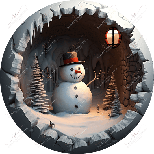 Snowman 3D Christmas Ornament 12 - Ready To Press Sublimation Transfer Print 11/23 Sublimation