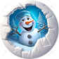 Snowman 3D Christmas Ornament 13 - Ready To Press Sublimation Transfer Print 11/23 Sublimation