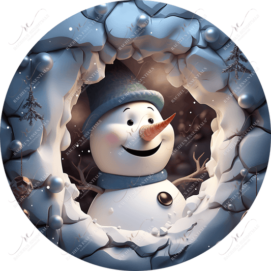 Snowman 3D Christmas Ornament 19 - Ready To Press Sublimation Transfer Print 11/23 Sublimation