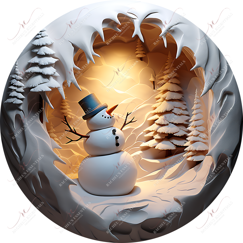 Snowman 3D Christmas Ornament 2 - Ready To Press Sublimation Transfer Print 11/23 Sublimation