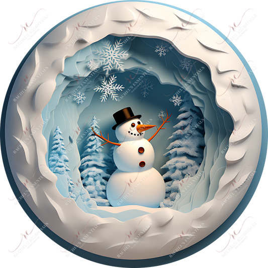 Snowman 3D Christmas Ornament 5 - Ready To Press Sublimation Transfer Print 11/23 Sublimation