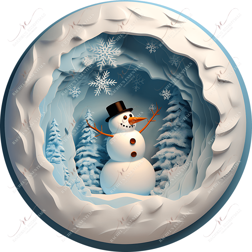 Snowman 3D Christmas Ornament 5 - Ready To Press Sublimation Transfer Print 11/23 Sublimation