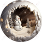 Snowman 3D Christmas Ornament 7 - Ready To Press Sublimation Transfer Print 11/23 Sublimation