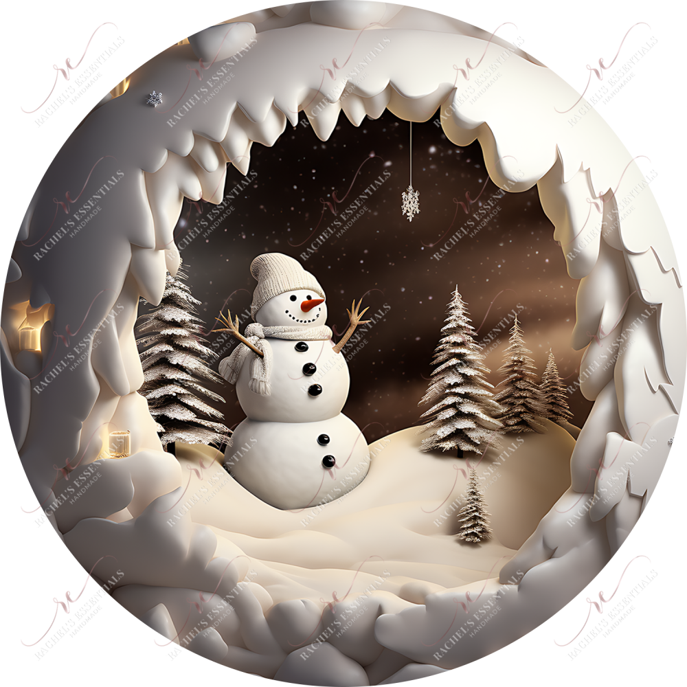 Snowman 3D Christmas Ornament 7 - Ready To Press Sublimation Transfer Print 11/23 Sublimation