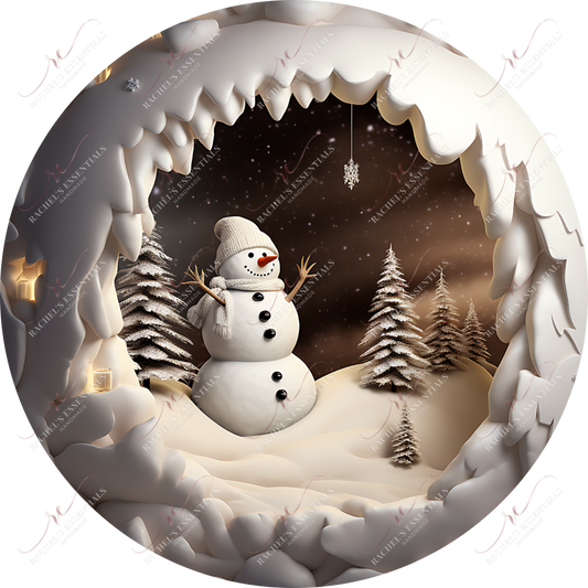 Snowman 3D Christmas Ornament 7 - Ready To Press Sublimation Transfer Print 11/23 Sublimation