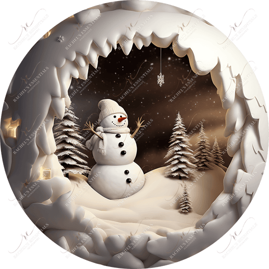 Snowman 3D Christmas Ornament 7 - Ready To Press Sublimation Transfer Print 11/23 Sublimation