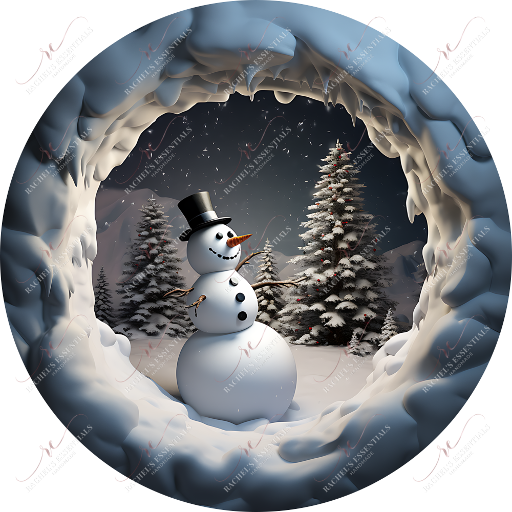 Snowman 3D Christmas Ornament 8 - Ready To Press Sublimation Transfer Print 11/23 Sublimation