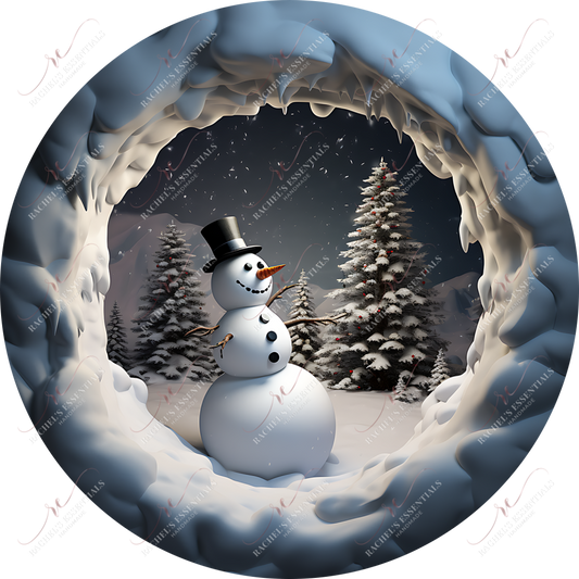 Snowman 3D Christmas Ornament 8 - Ready To Press Sublimation Transfer Print 11/23 Sublimation