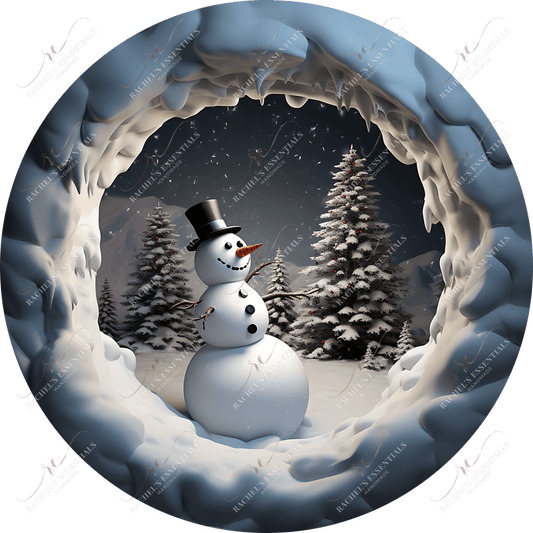 Snowman 3D Christmas Ornament 8 - Ready To Press Sublimation Transfer Print 11/23 Sublimation