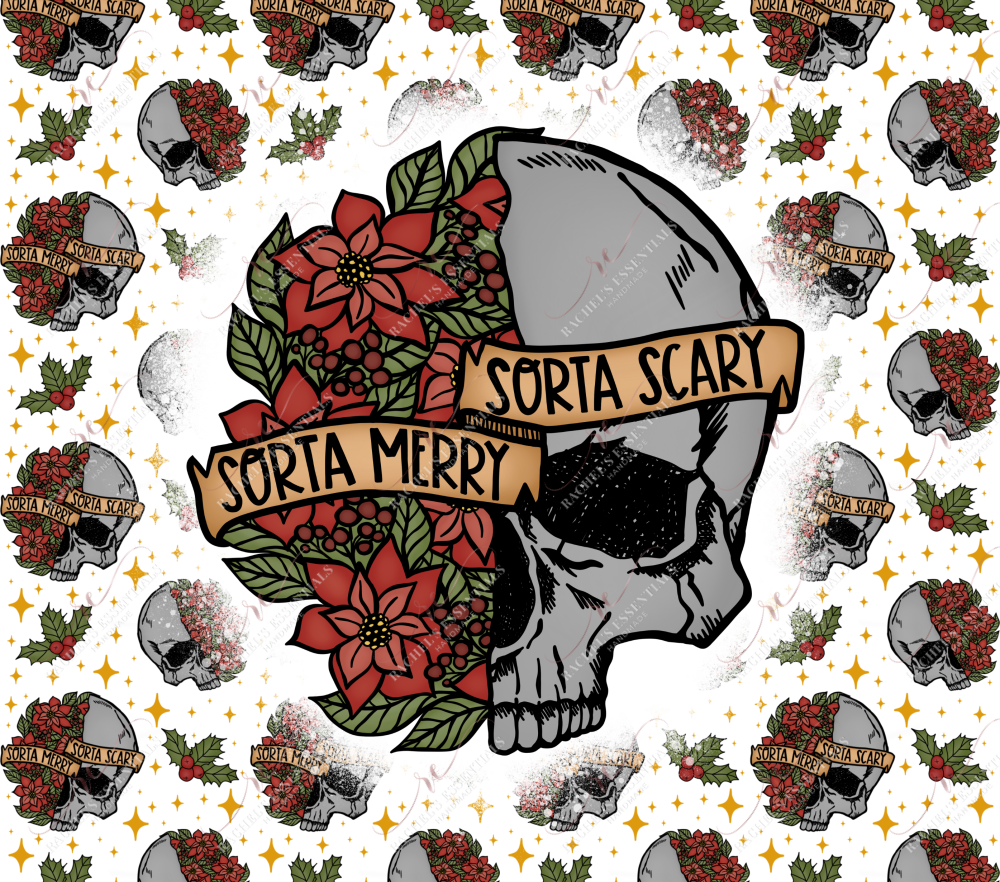 Sorta Merry Sorta Scary - Ready To Press Sublimation Transfer Print Sublimation