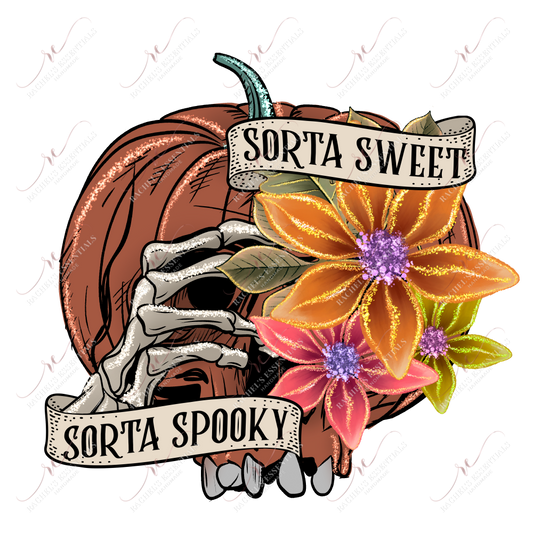 Sorta Sweet Sorta Spooky - Ready To Press Sublimation Transfer Print Sublimation