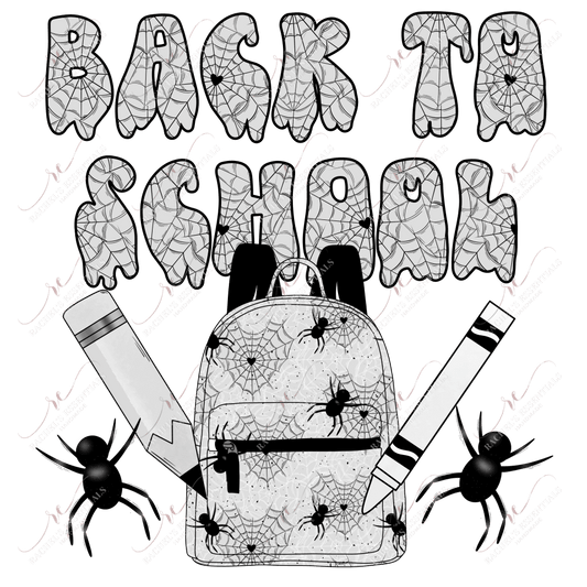 Spooky Back To School- Clear Cast Decal