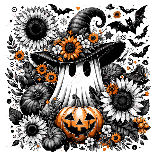 Spooky Ghost - Ready To Press Sublimation Transfer Print Sublimation