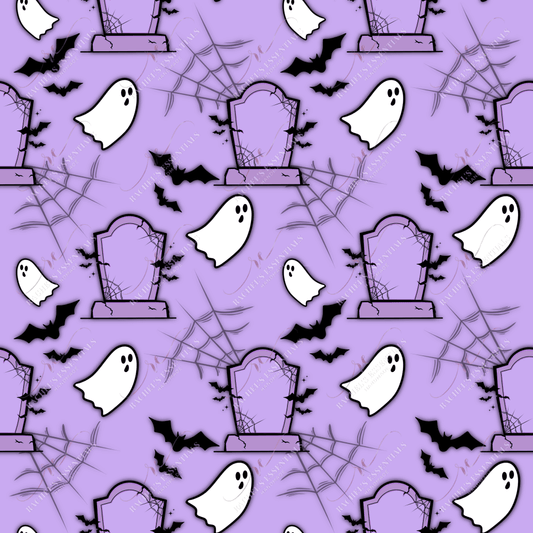Spooky Ghosts- Ready To Press Sublimation Transfer Print Seamless Sublimation