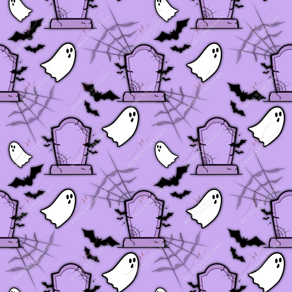 Spooky Ghosts- Ready To Press Sublimation Transfer Print Seamless Sublimation