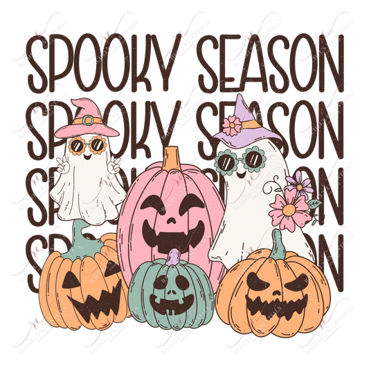 Spooky Season Stacked- Clear Cast Decal