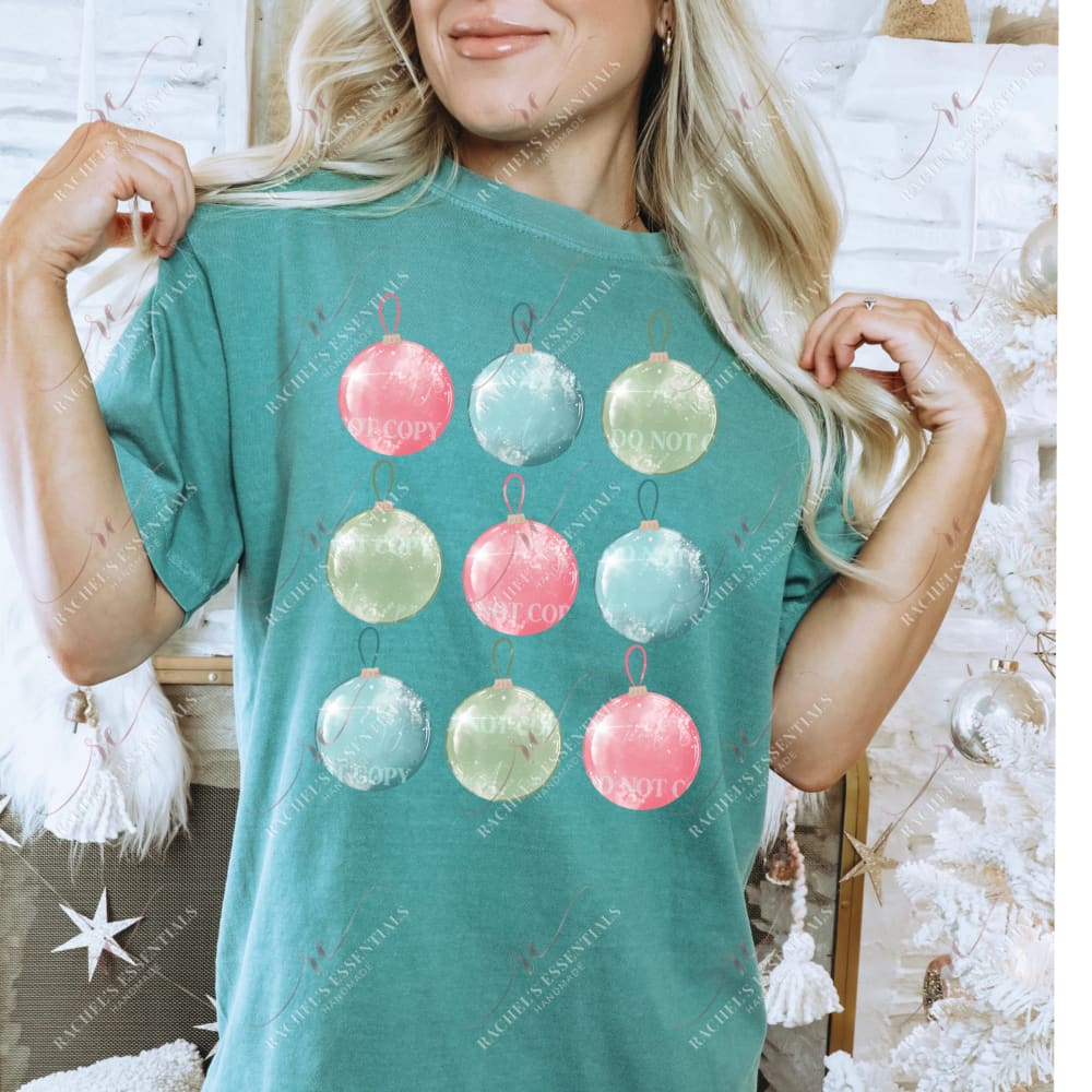 Stacked Watercolor Ornaments - Ready To Press Sublimation Transfer Print Sublimation