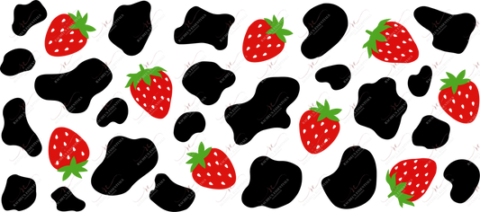 Strawberry Cow- 16Oz Vinyl Libbey Wrap