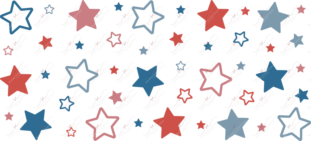 4Th Of July Stars - 16Oz Glass Can Wrap Sublimation