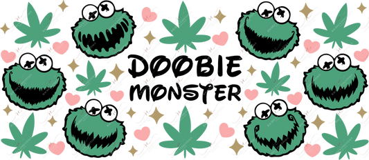 Doobie Monster - 16Oz Glass Can Wrap Sublimation