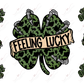 Feeling Lucky Cow Print - 16Oz Glass Can Wrap Sublimation