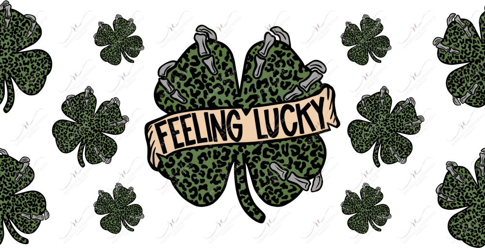Feeling Lucky Leopard - 16Oz Glass Can Wrap Sublimation